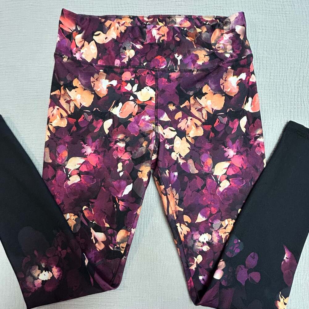 Jockey Sport Ombre Floral Print High-Rise Performance Leggings